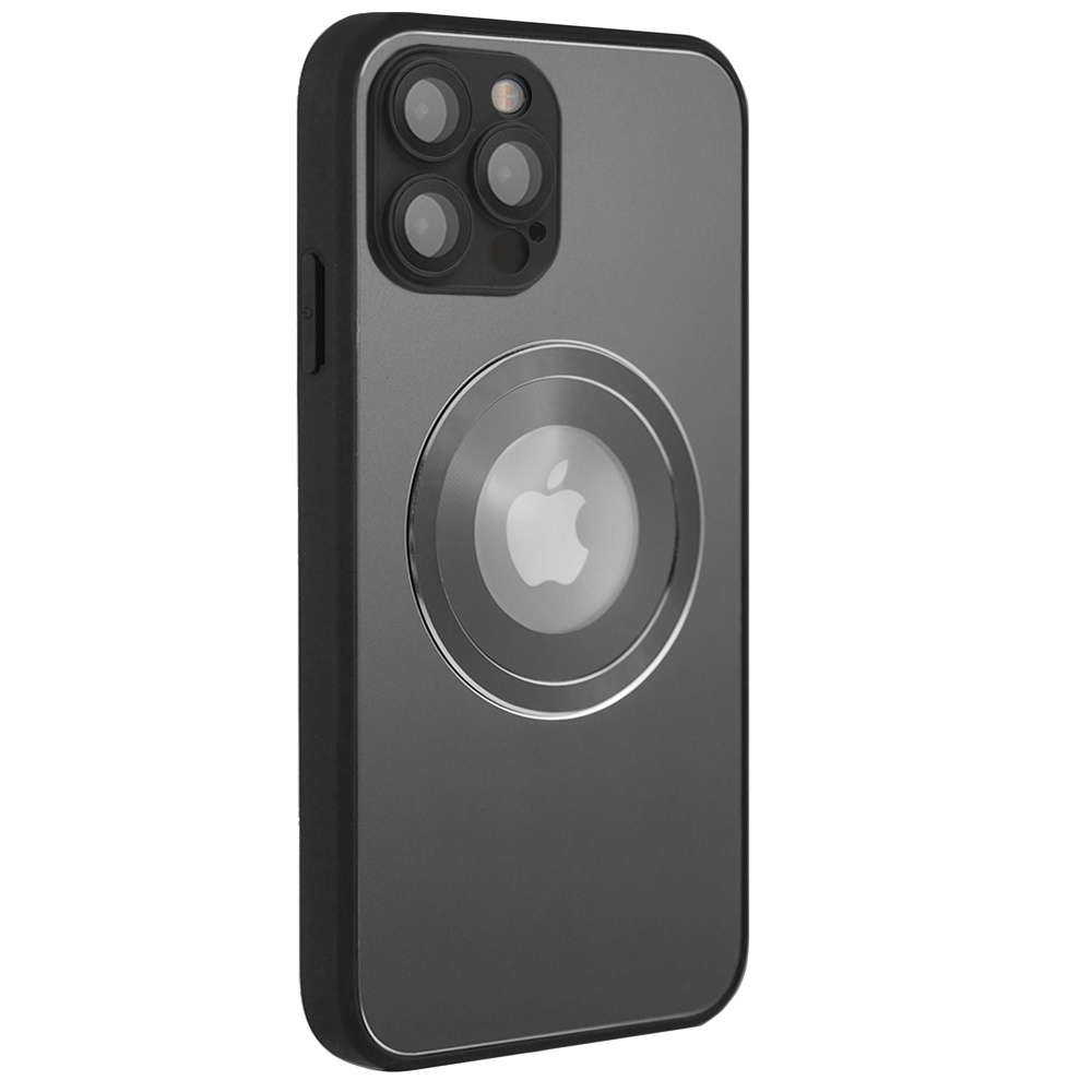 Magsafe-hülle Für Iphone 12 Pro, Aussparung Für Das Apple-logo, Grau