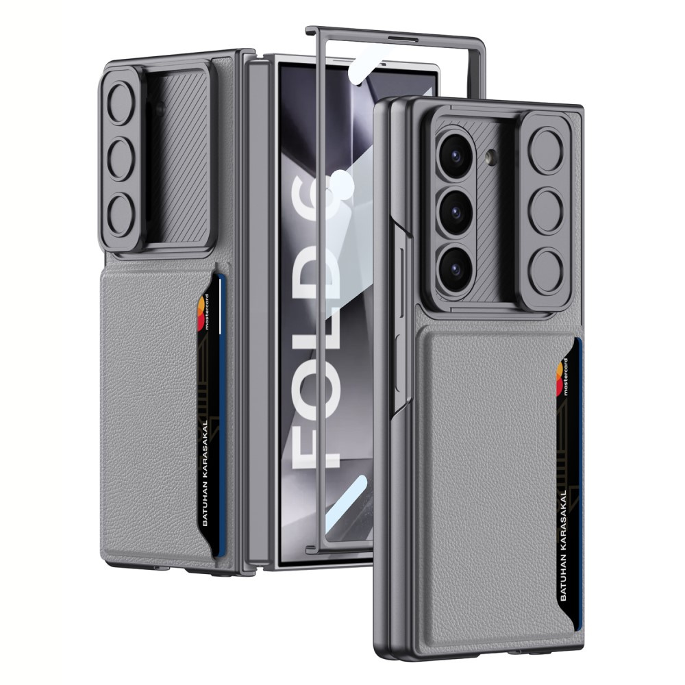 Schutzhülle Für Samsung Galaxy Z Fold6 5g, Gkk-kartenhalter, Grau