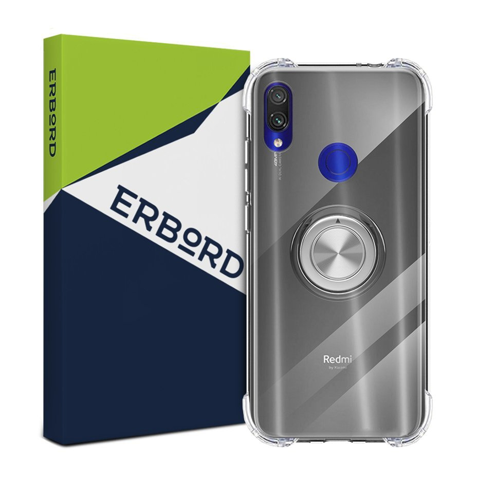 Schutzhülle Für Xiaomi Redmi 7, Silikon Mit Airbag-ring, Grau
