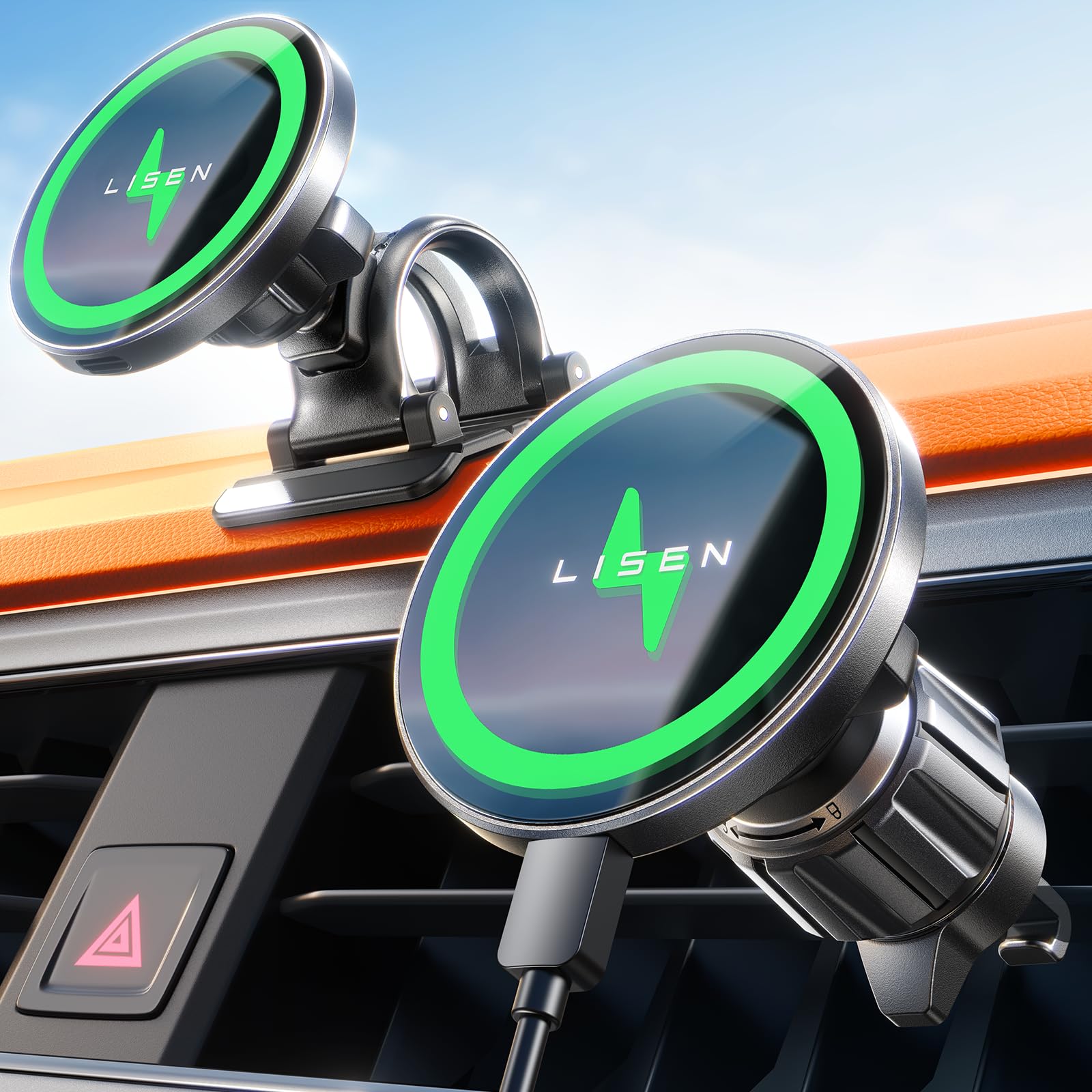 Lisen Magnetische Magsafe Induktive Auto-handyhalterung