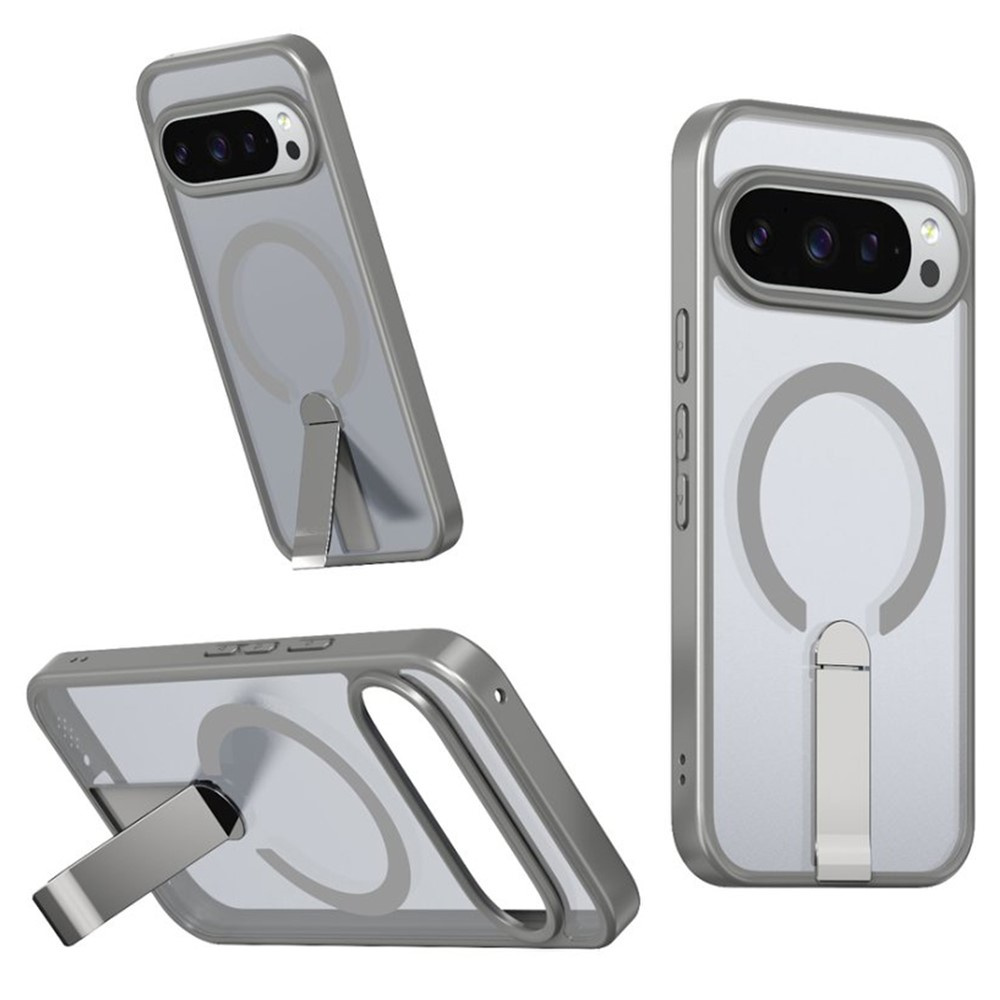 Google Pixel 10 Pro Xl Fusion Hybrid Magsafe Hülle Mit Ständer, Grau