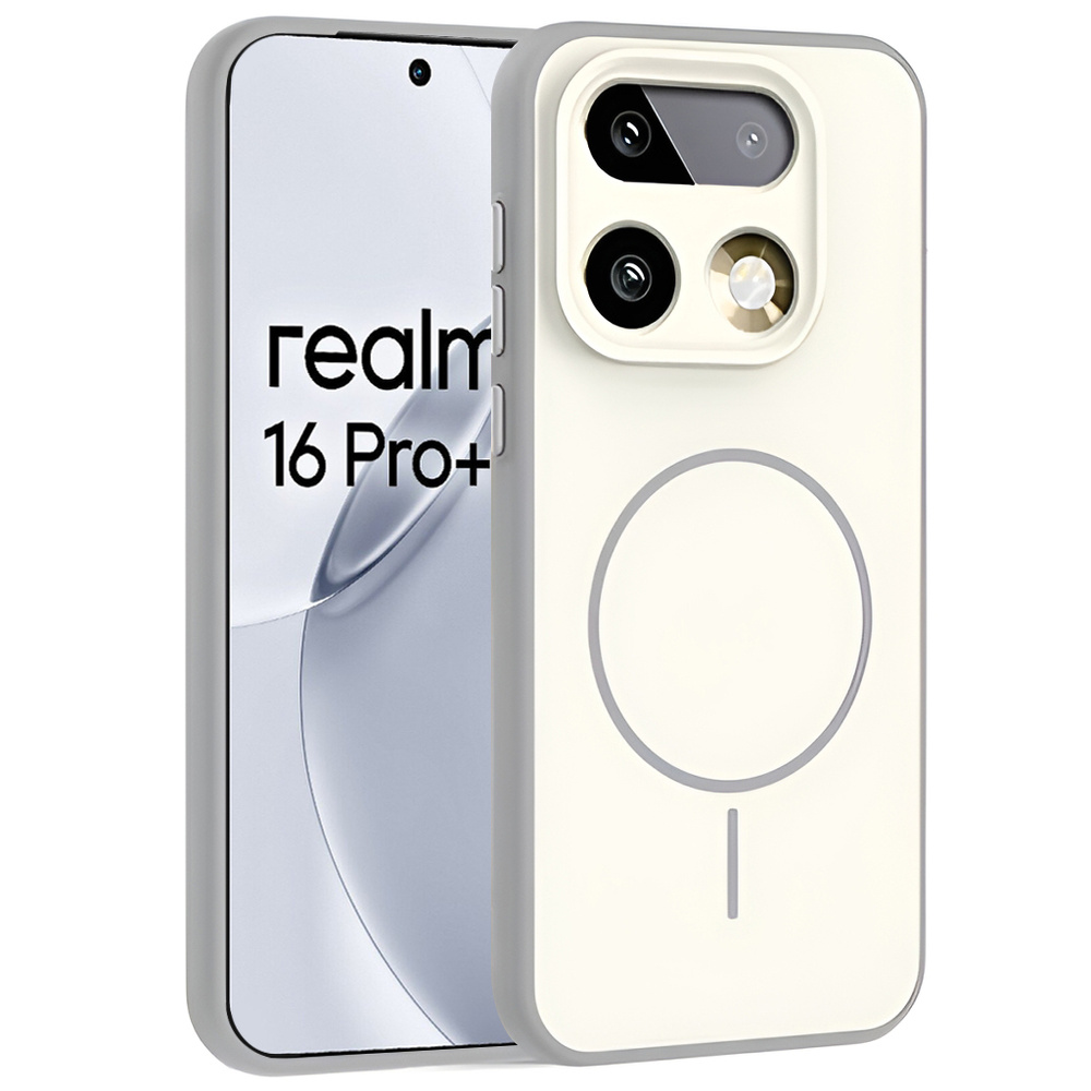 Realme 16 Pro Plus Hülle, Für Magsafe, Matt Mit Kameraschutz, Grau