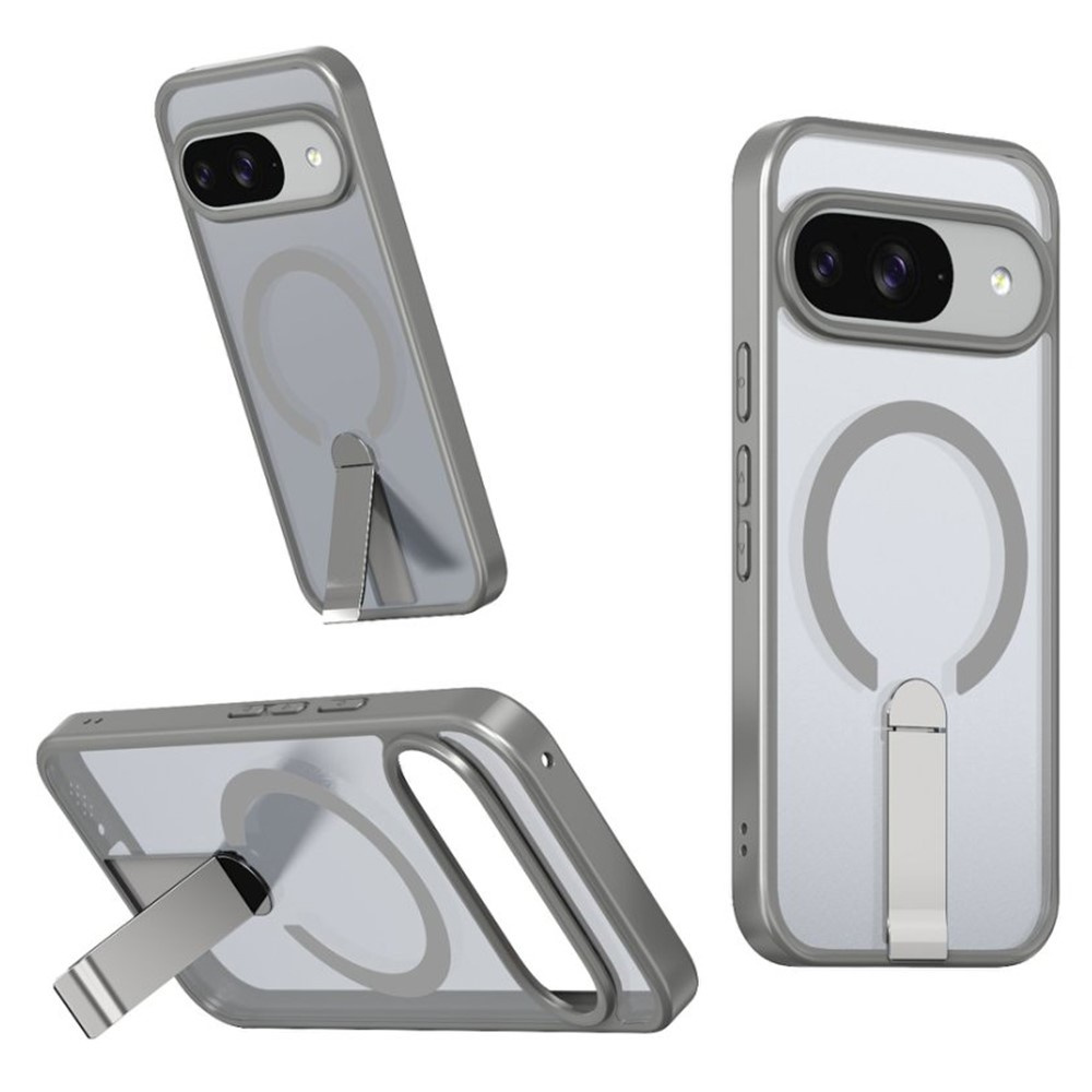 Google Pixel 10 / 10 Pro Fusion Hybrid Magsafe Hülle Mit Ständer, Grau