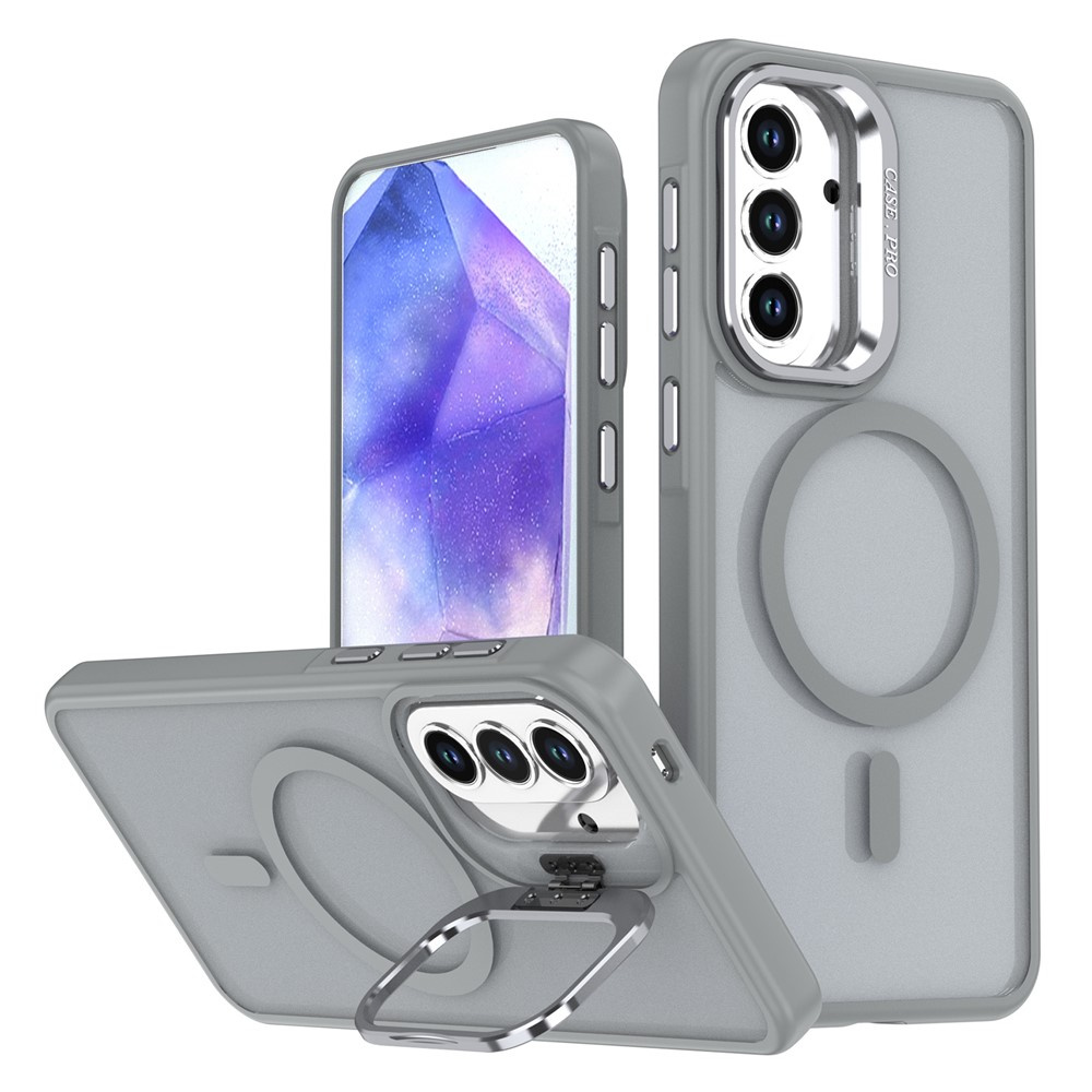 Samsung Galaxy A37 5g Skin-touch-schutzhülle Mit Ständer, Magsafe-kompatibel, Grau