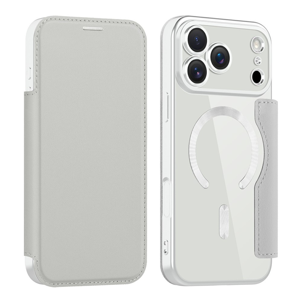 Iphone 17 Pro Flip Case, Rfid Wallet Magsafe Mit Kameraschutz, Titangrau