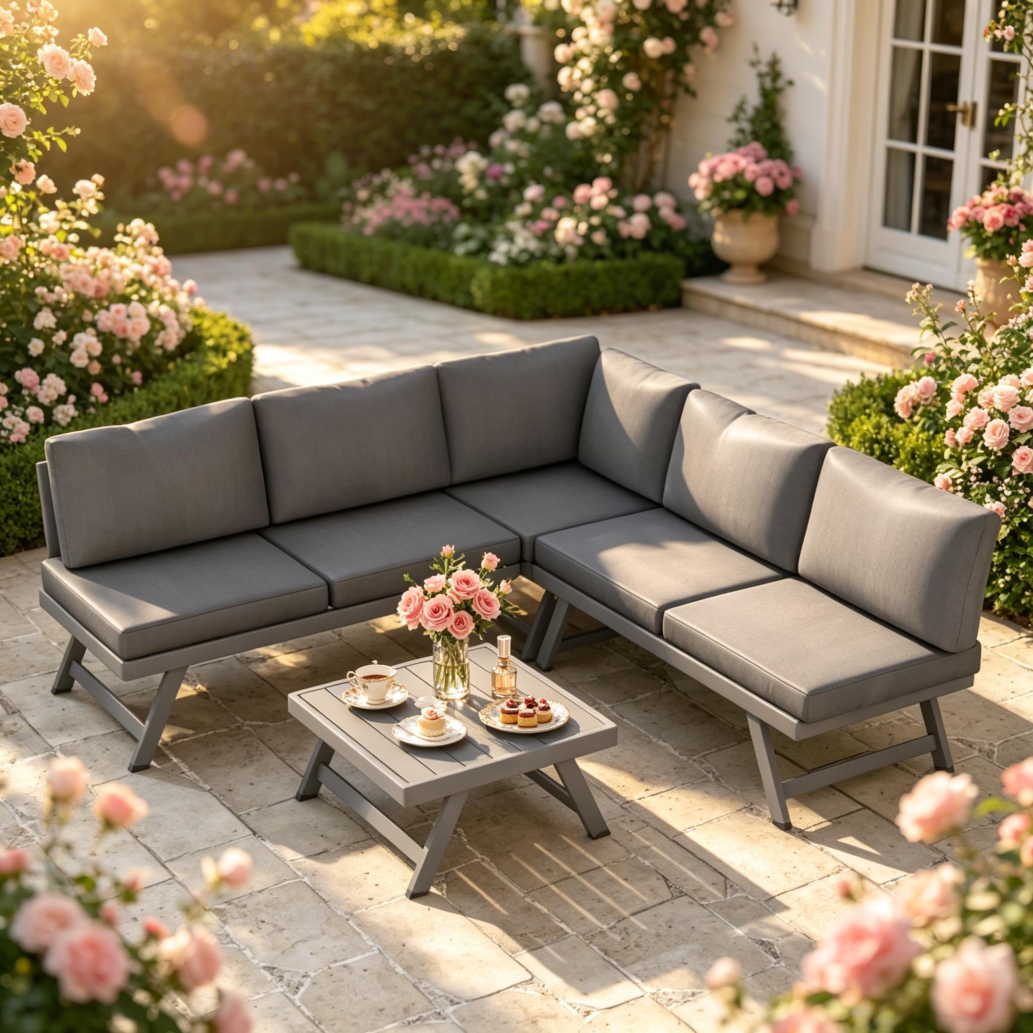 Sectional Sofa, Zeitgenössisches Gesprächsset, Patio Möbel Set
