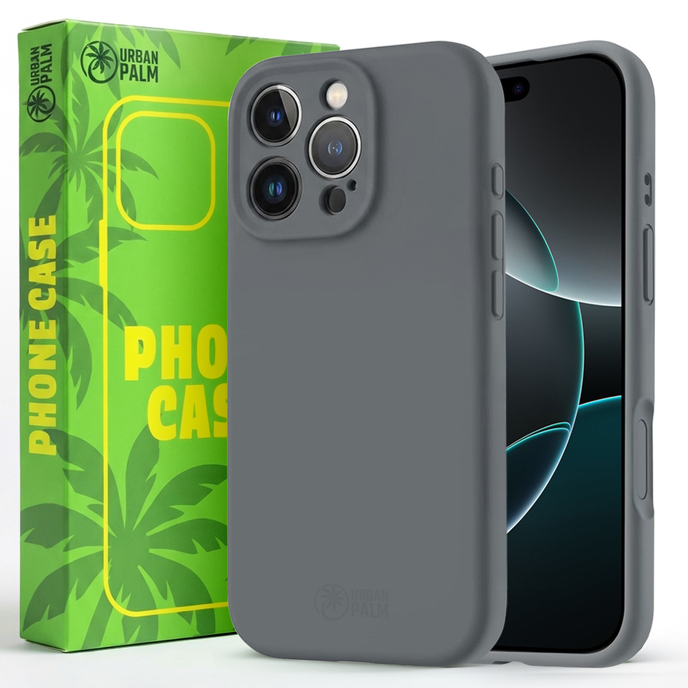 Urbanpalm Iphone 16 Pro Silikonhülle Mit Magsafe-unterstützung, Granitgrau