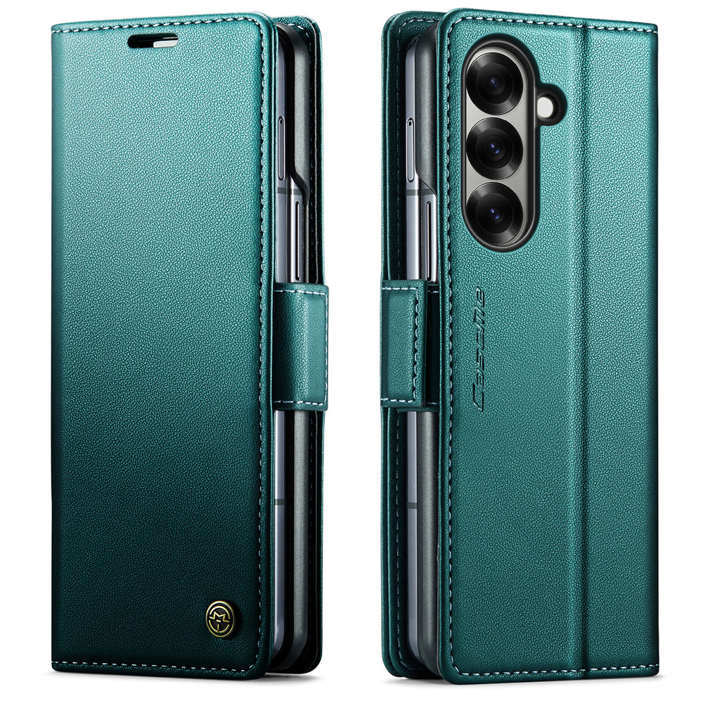Caseme Flip Case Für Samsung Galaxy Z Fold7 5g Litschi-geldbörse – Grün