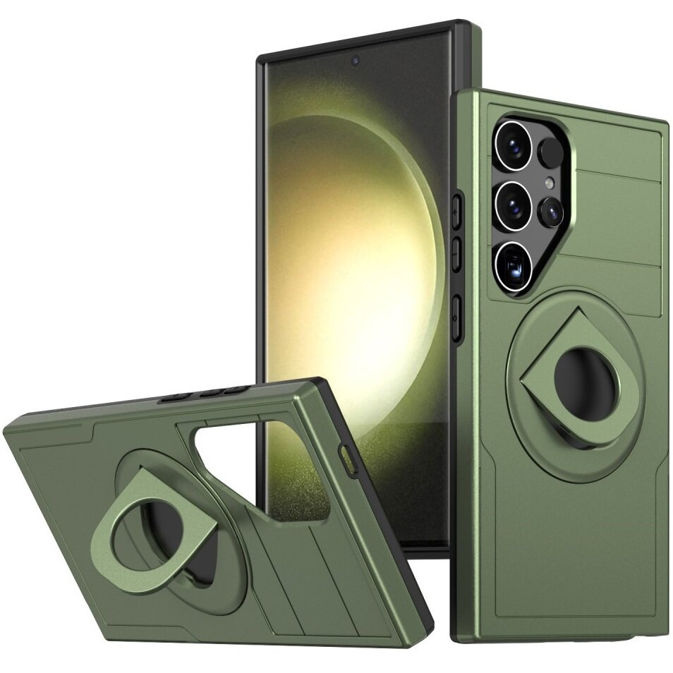 Magsafe-hülle Für Samsung Galaxy S24 Ultra, Militärmagnet, Grün