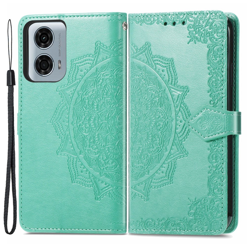 Klapphülle Für Motorola Moto G24 / G24 Power / G04, Mandala, Grün
