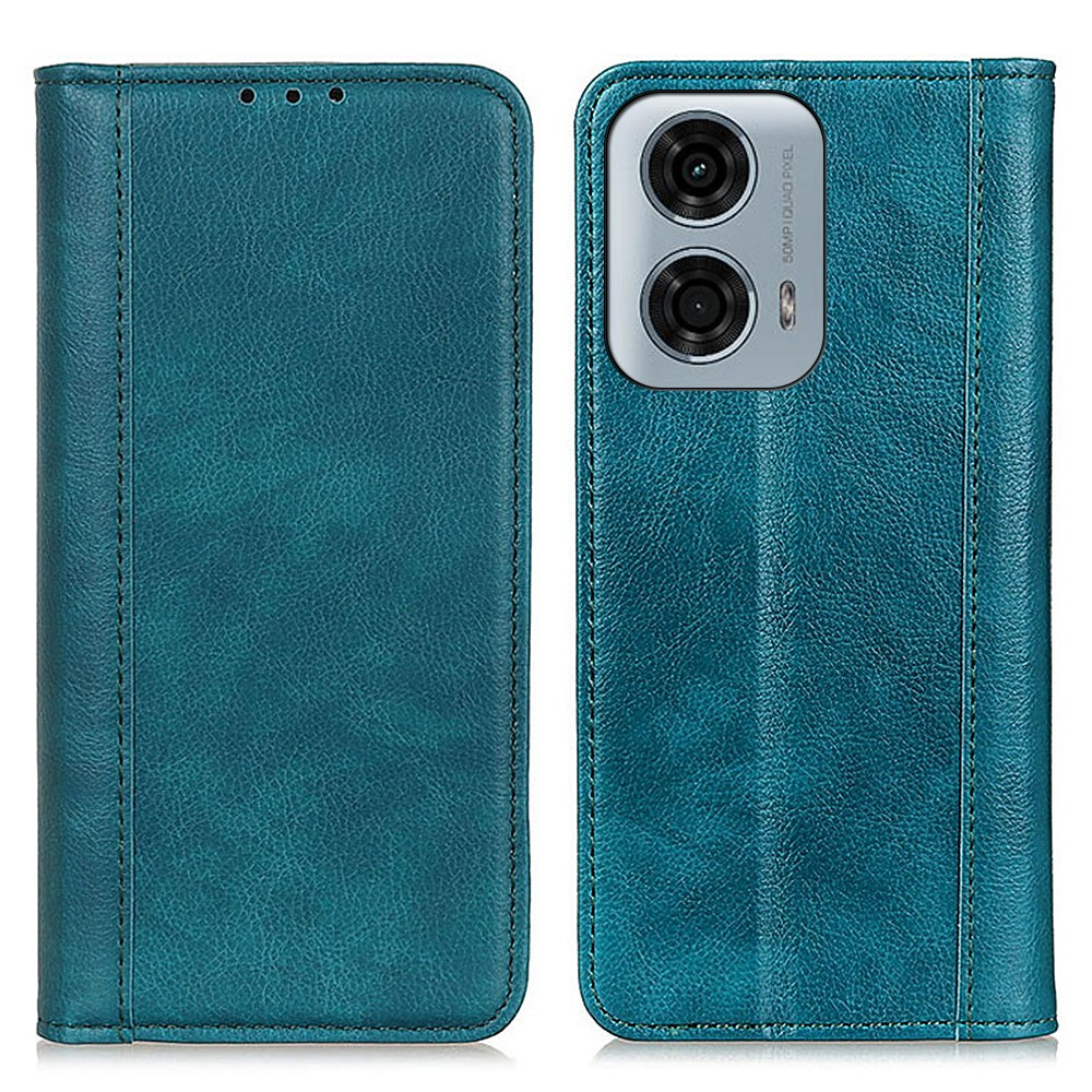 Klapphülle Für Motorola Moto G04 / G24 / G24 Power, Spaltleder, Grün