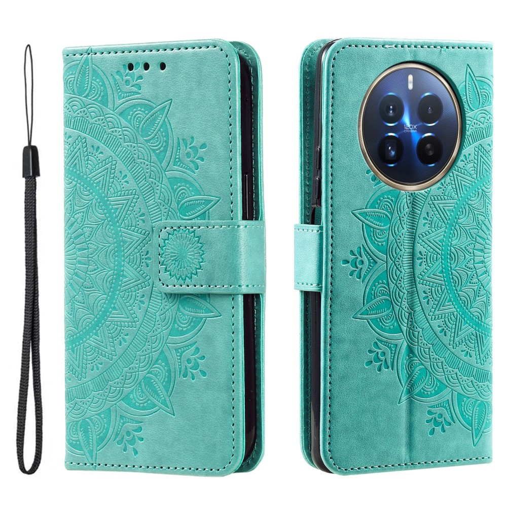 Klapphülle Für Realme 12 Pro 5g / 12 Pro+ 5g, Mandala, Grün
