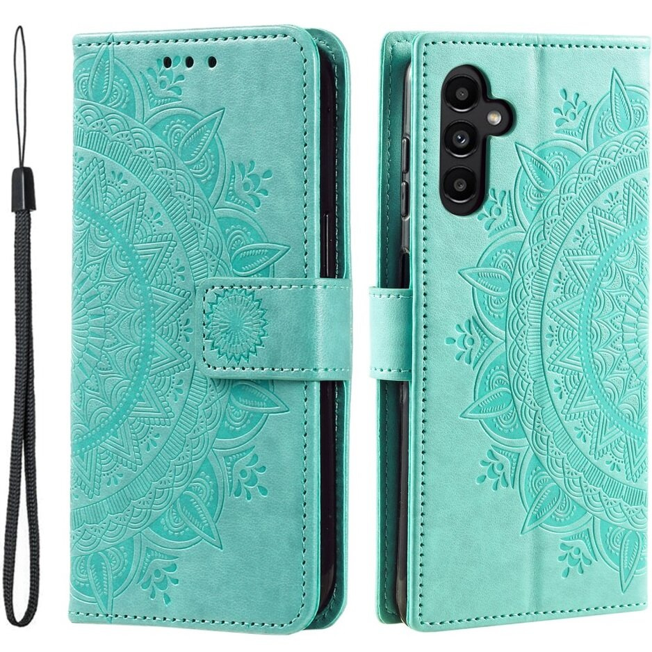 Samsung Galaxy S23 Fe Flip Case, Mandala, Grün
