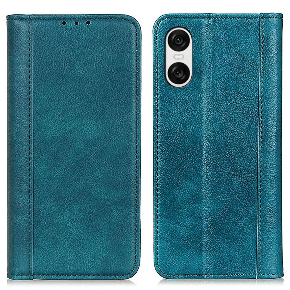 Klapphülle Für Sony Xperia 10 Vi, Spaltleder, Grün
