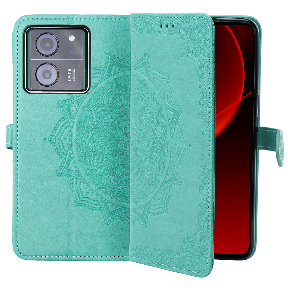Klapphülle Für Xiaomi 13t / 13t Pro, Mandala, Grün