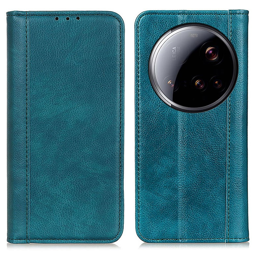 Flip-case Für Xiaomi 15 Ultra, Spaltleder, Grün