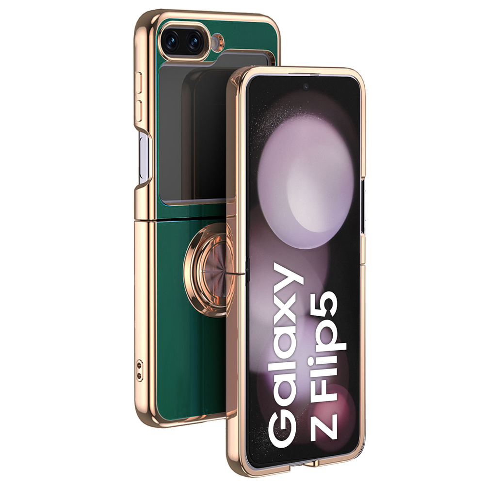 Schutzhülle Für Samsung Galaxy Z Flip 5 5g, Electro Ring, Grün