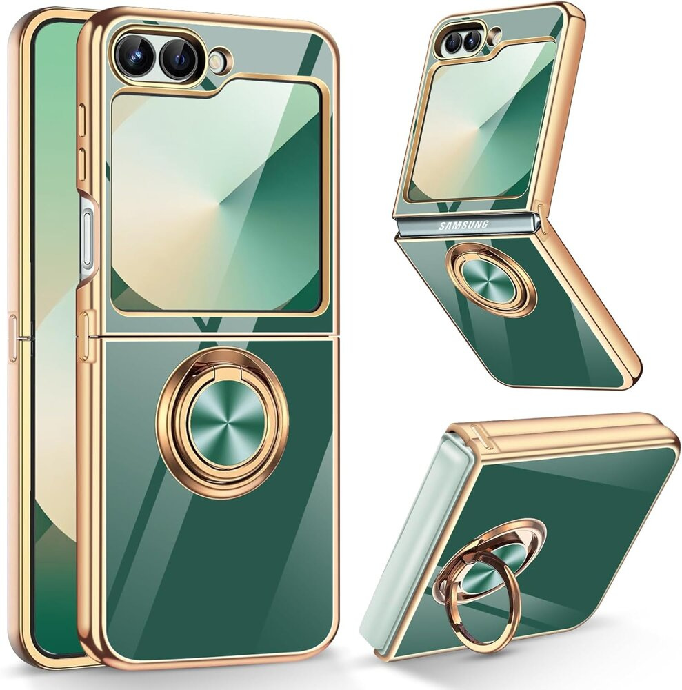 Schutzhülle Für Samsung Galaxy Z Flip7 Fe / Z Flip6, Electro Ring, Grün
