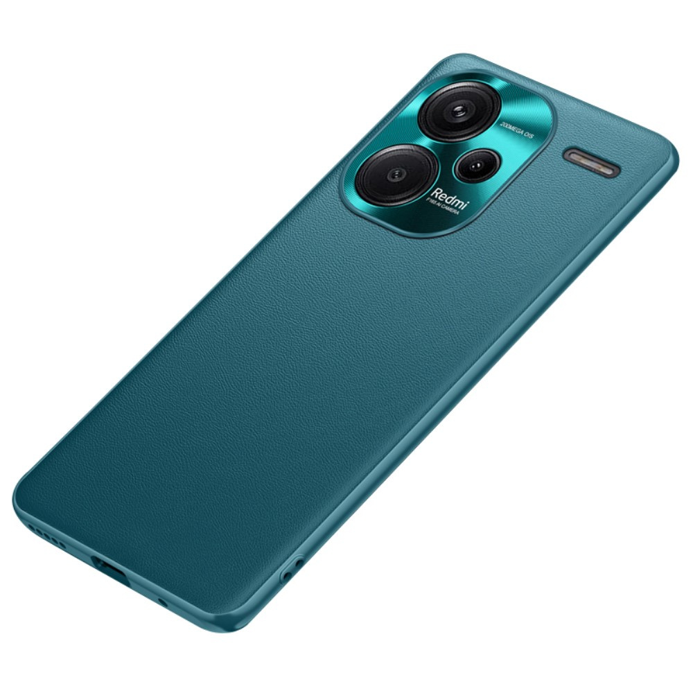 Lederhülle Für Xiaomi Redmi Note 13 Pro+, Leder-hybrid, Grün
