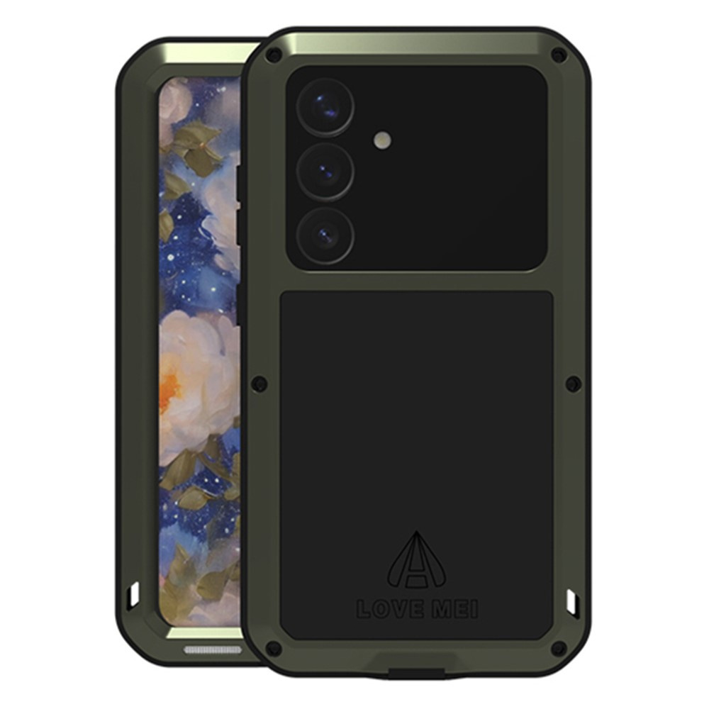 Love Mei Hülle Für Samsung Galaxy S25+ Plus, Mit Glas Geschützt, Grün