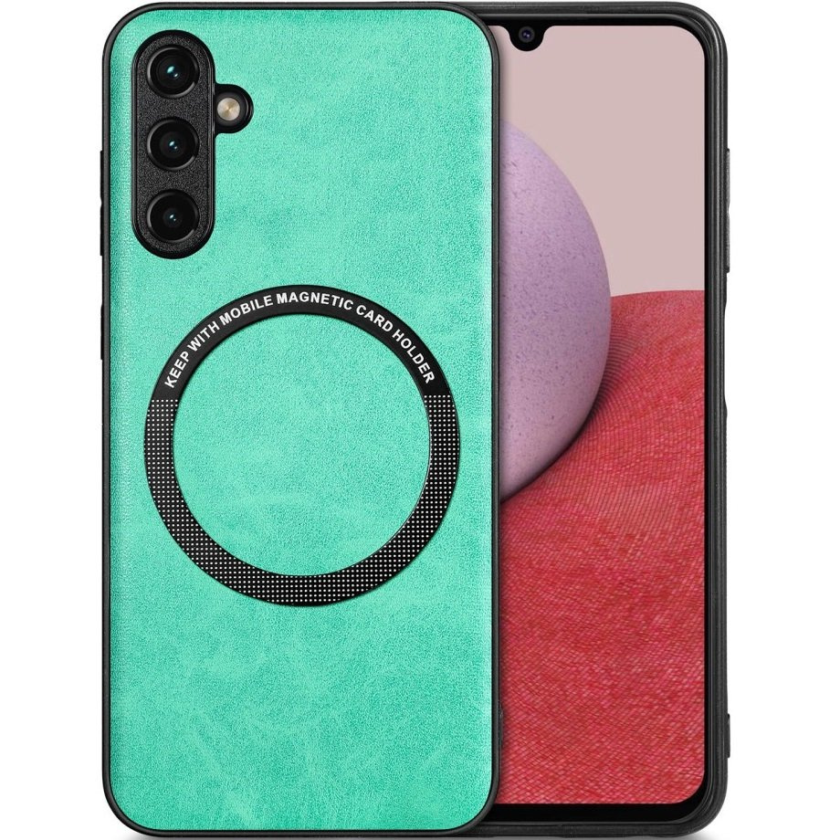 Samsung Galaxy A14 5g Leder-hybrid-magsafe-hülle, Grün