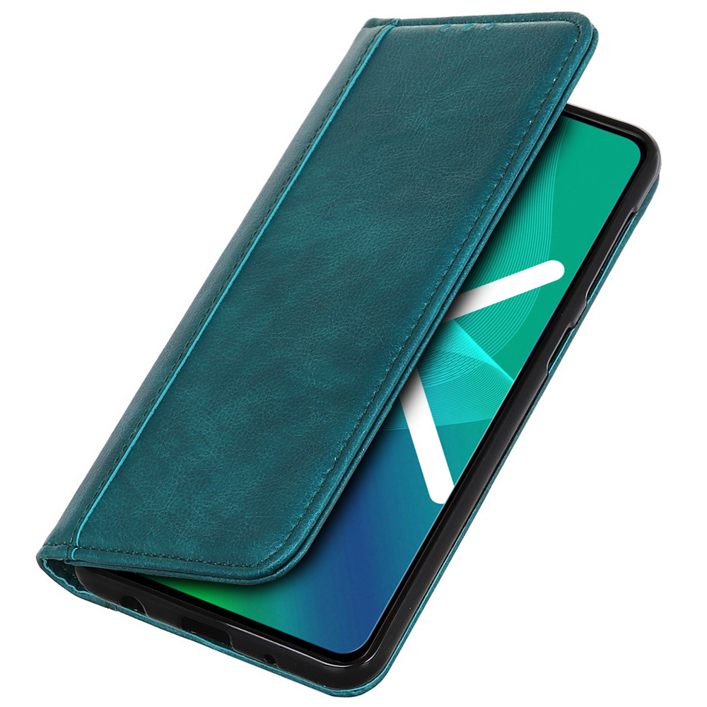 Samsung Galaxy S20 Fe Hülle, Brieftaschenhülle Aus Litschi-leder, Grün