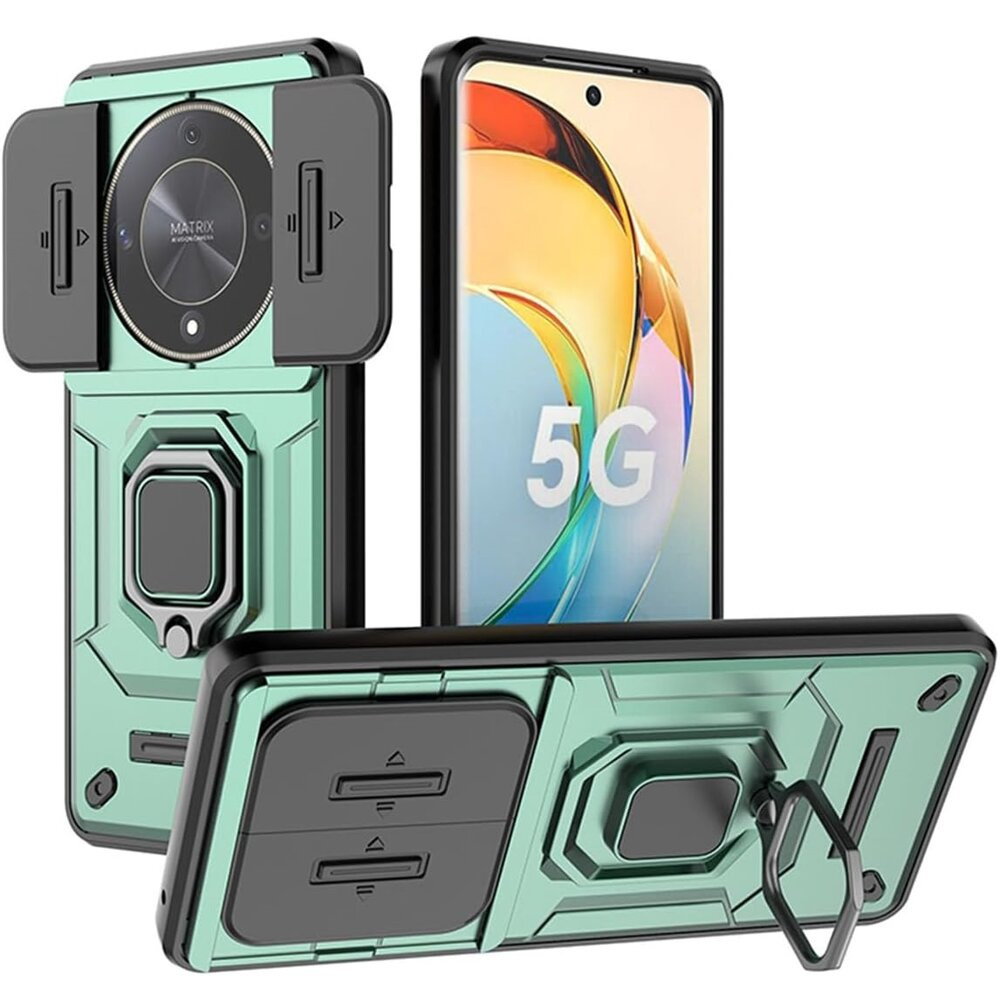 Honor Magic 6 Lite 5g Hülle, Ständer, Kameralinse, Grün