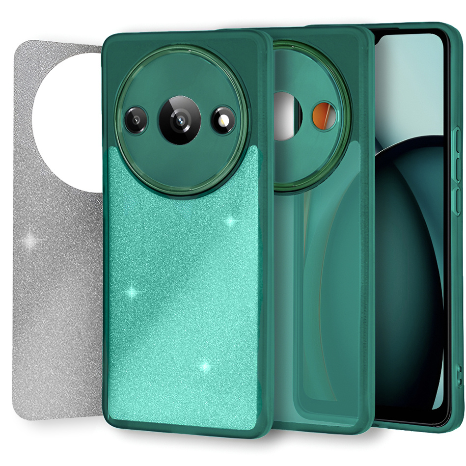 Hülle Für Xiaomi Redmi A3, Glitzerpuder, Grün