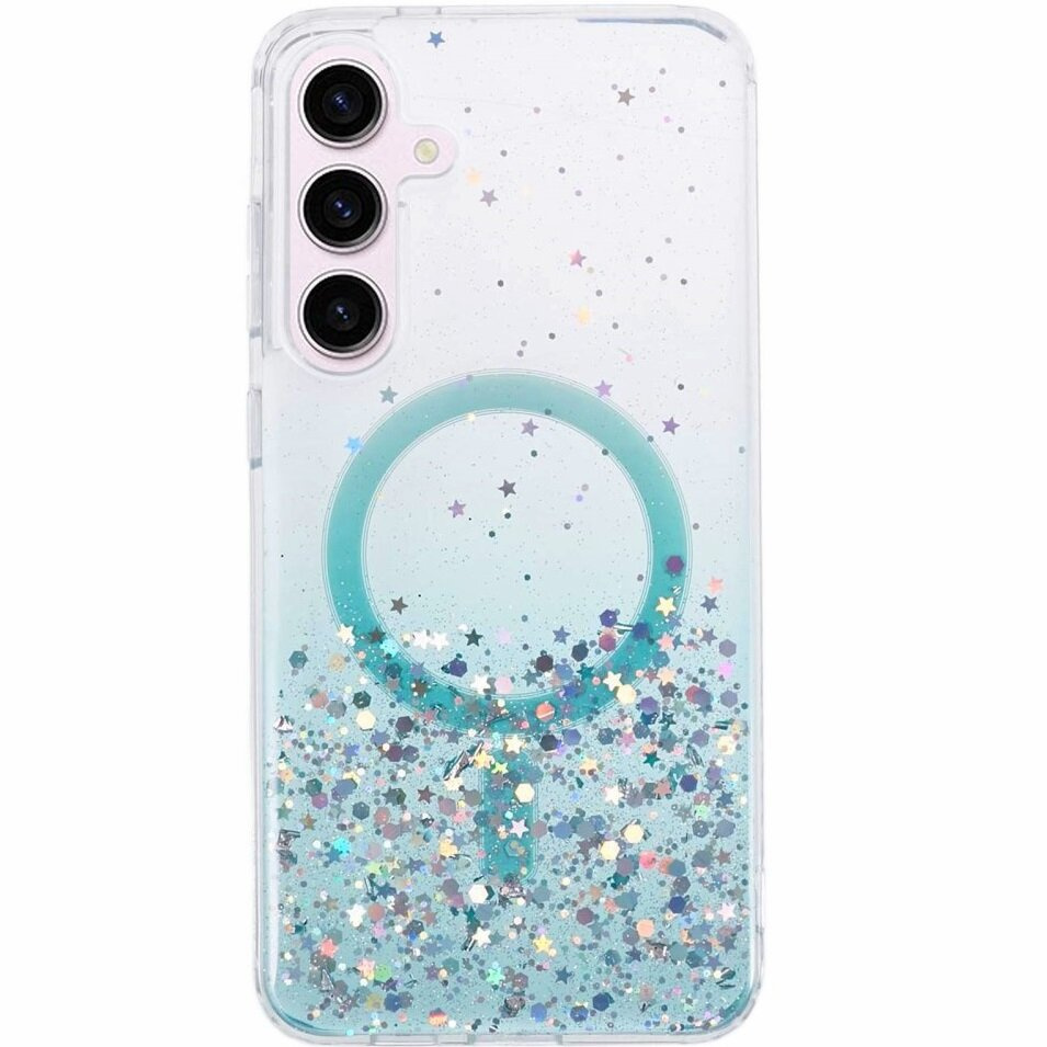 Samsung Galaxy S24 Hülle, Glitzernd, Für Magsafe, Grün