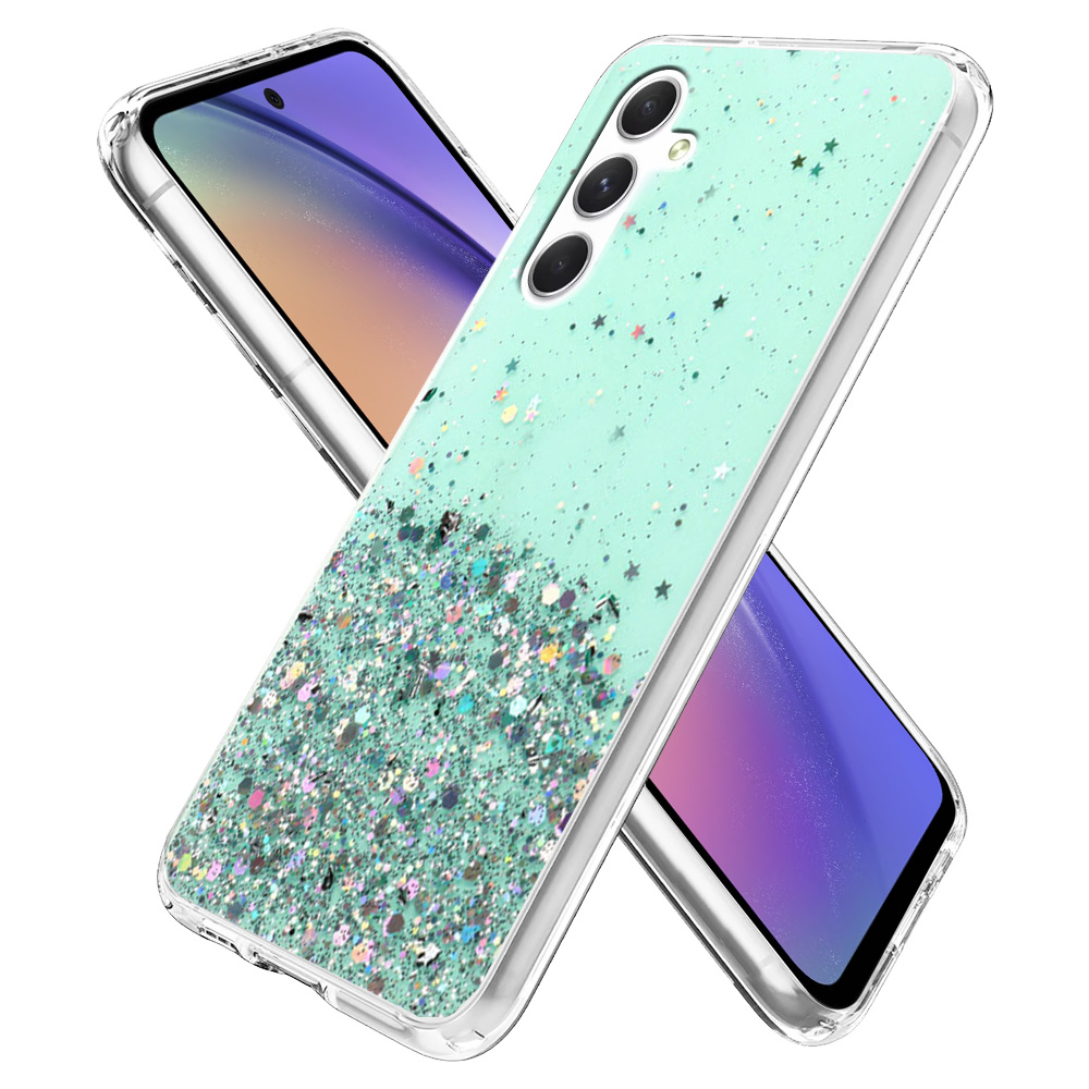 Samsung Galaxy A54 5g Hülle, Glitzernd, Grün