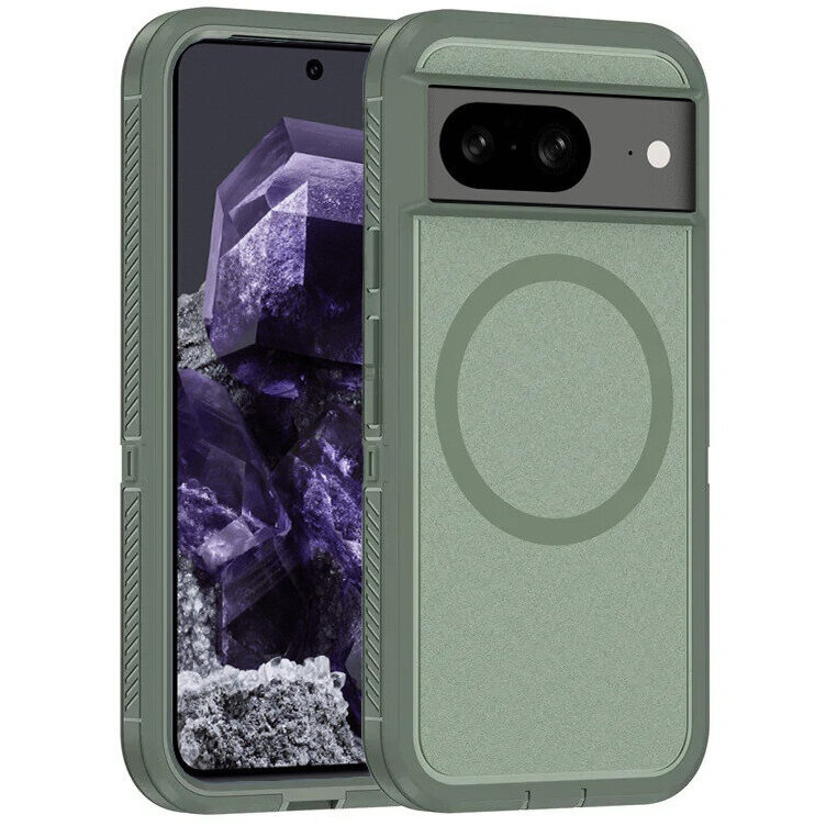 Schutzhülle Mit Rahmen Für Google Pixel 8, Mit Magsafe-funktion, Grün