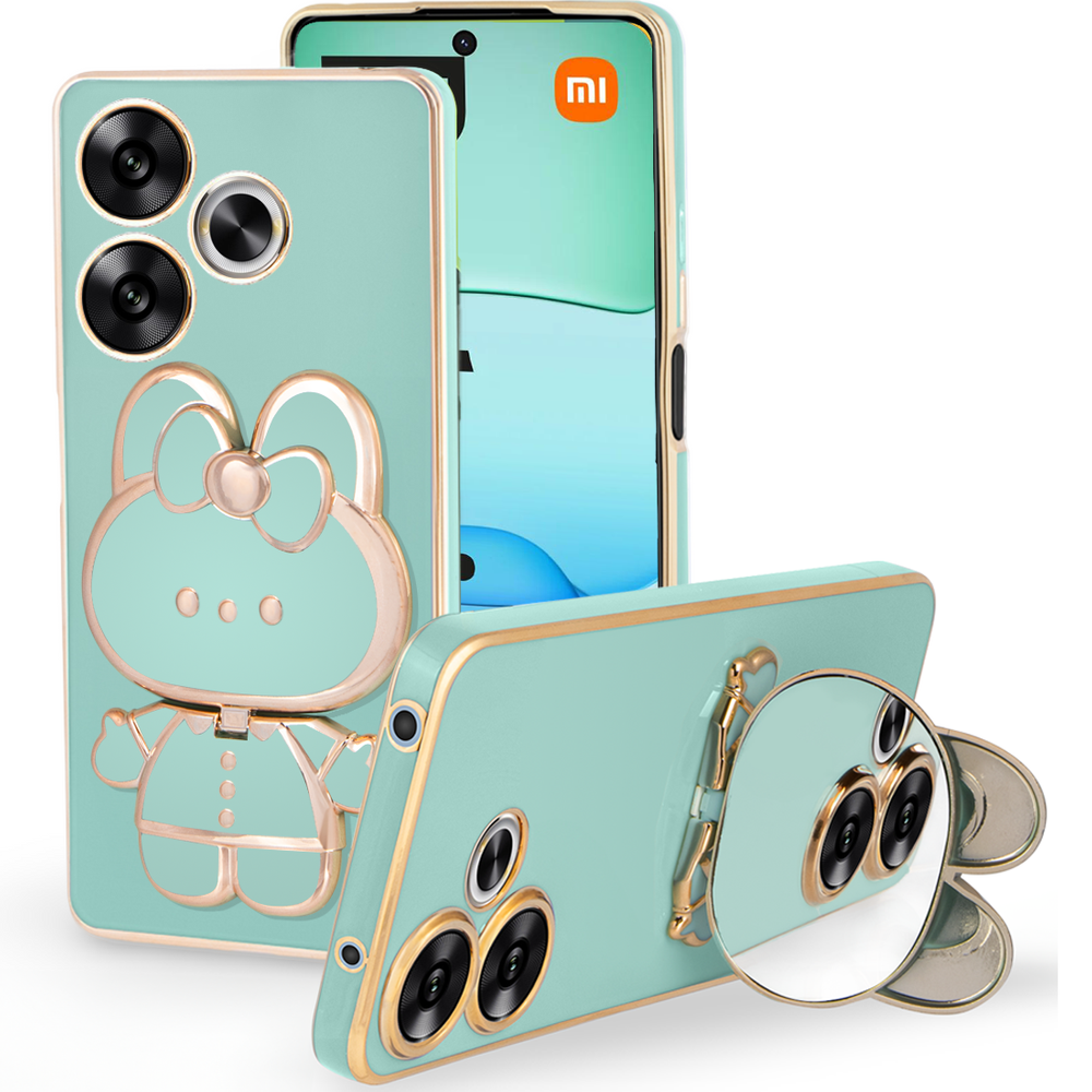 Hülle Für Xiaomi Redmi 13, Hasenmotiv, Grün
