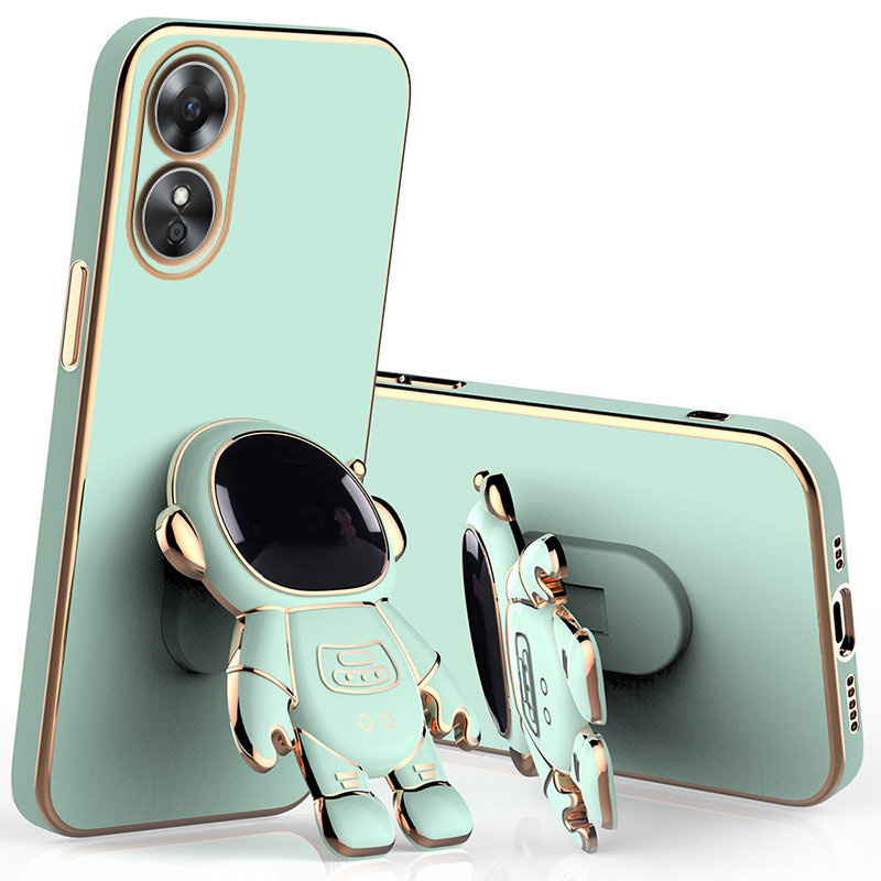 Oppo A17 Hülle, Astronaut, Grün