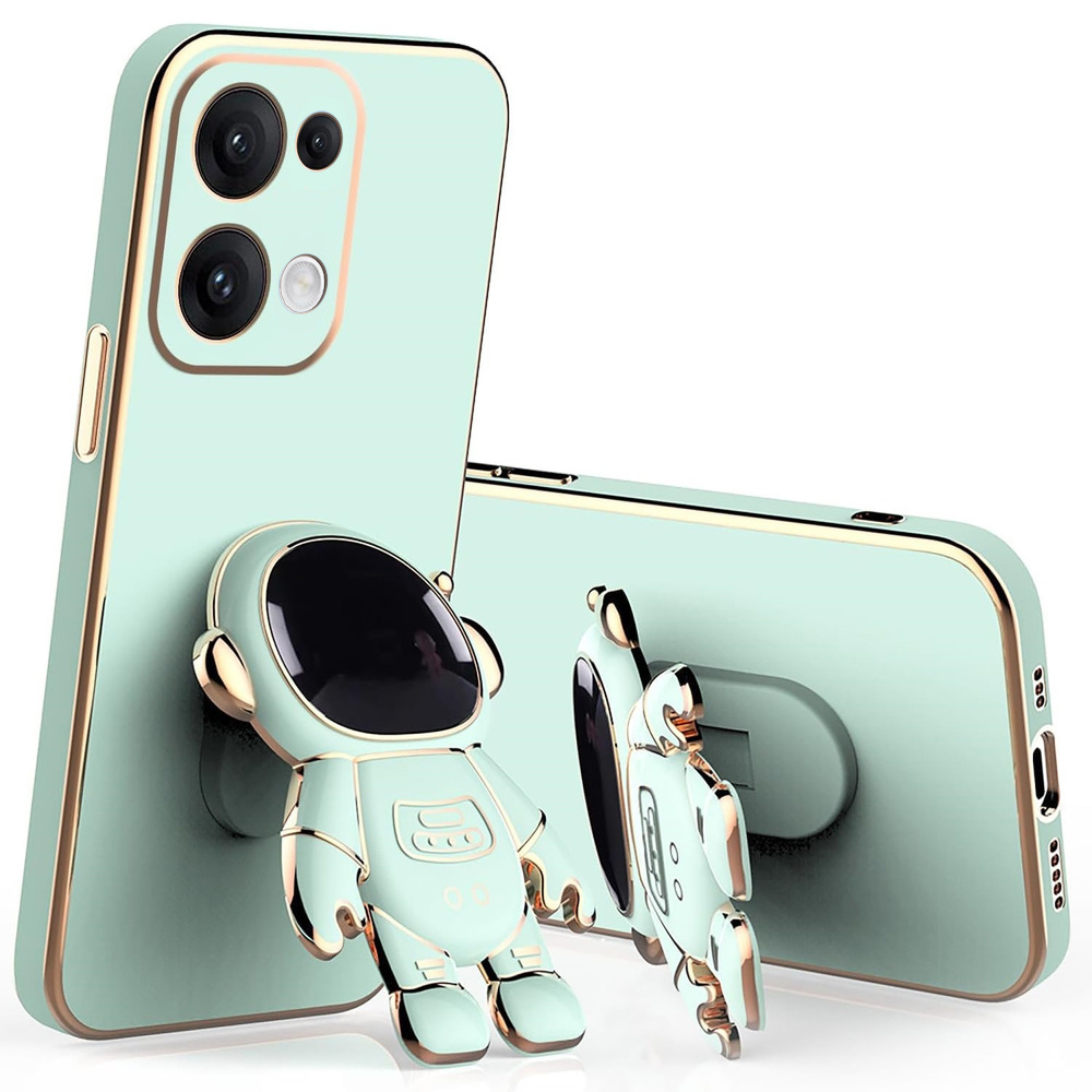 Oppo Reno 13 Hülle, Astronaut, Grün