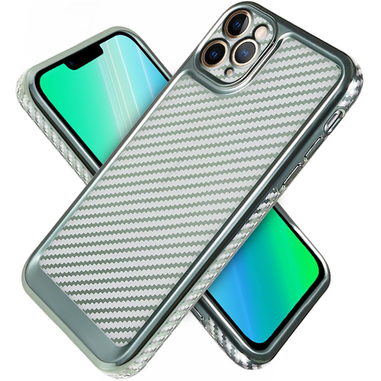 Iphone 14 Pro Carbon Slim Schutzhülle, Grün