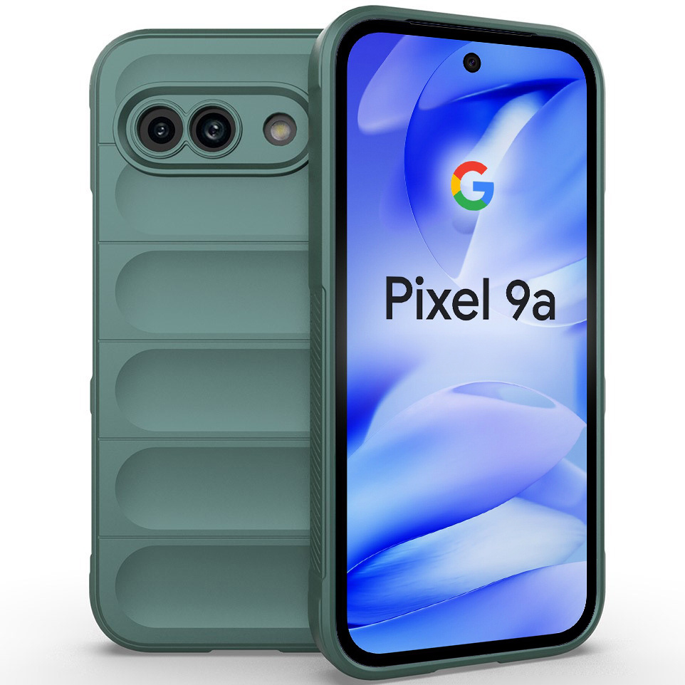 Google Pixel 9a Gaming-schutzhülle, Stoßfest, Grün