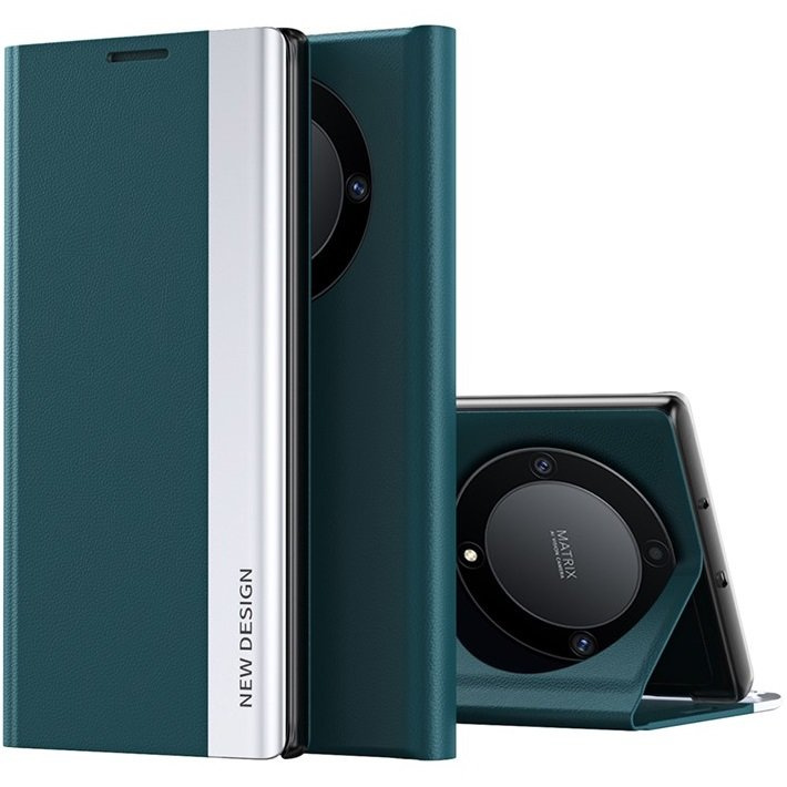 Honor Magic 5 Lite Flip-hülle, Seitlich Magnetisch, Grün