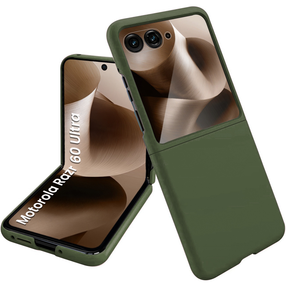 Schutzhülle Für Motorola Razr 70 Ultra / 60 Ultra, Pc-gehäuse, Mit Glas, Grün