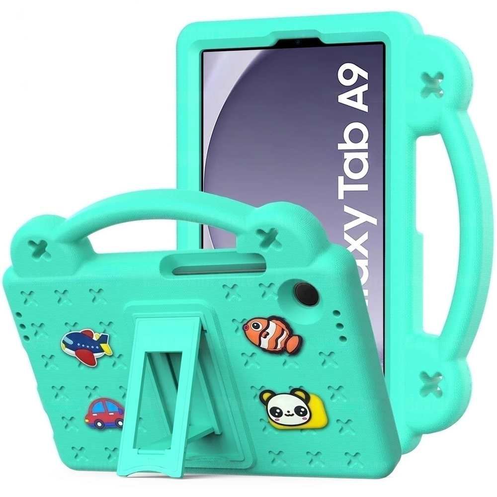 Schutzhülle Für Samsung Galaxy Tab A11 / A9, Niedliche Muster, Mit Ständer, Grün