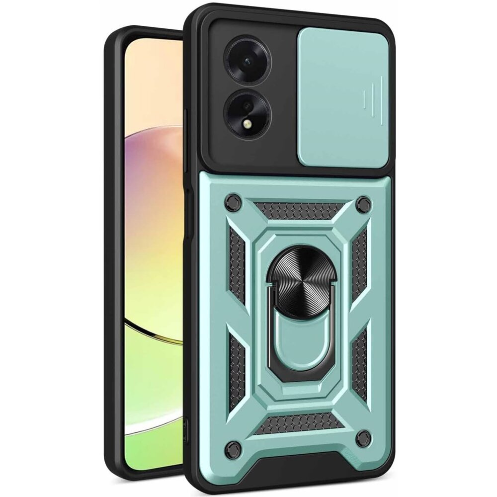 Gepanzerte Schutzhülle Für Oppo A38 / A18, Camshield Slide, Grün