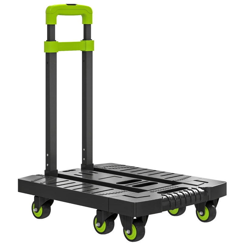 Klappbare Sackkarre Aus Metall Mit Verstellbarem Griff, 200 Kg, Grün