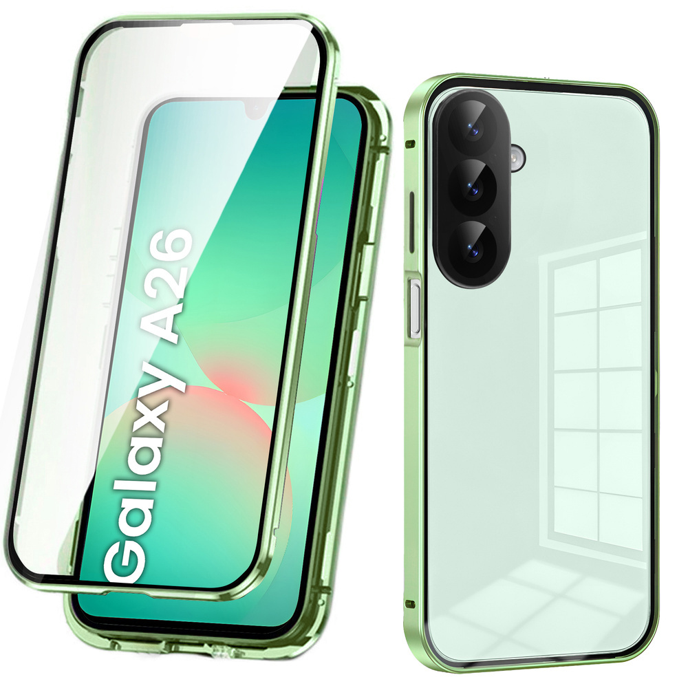 Schutzhülle Für Samsung Galaxy A26 5g, Magnetisches Dualglas, Grün