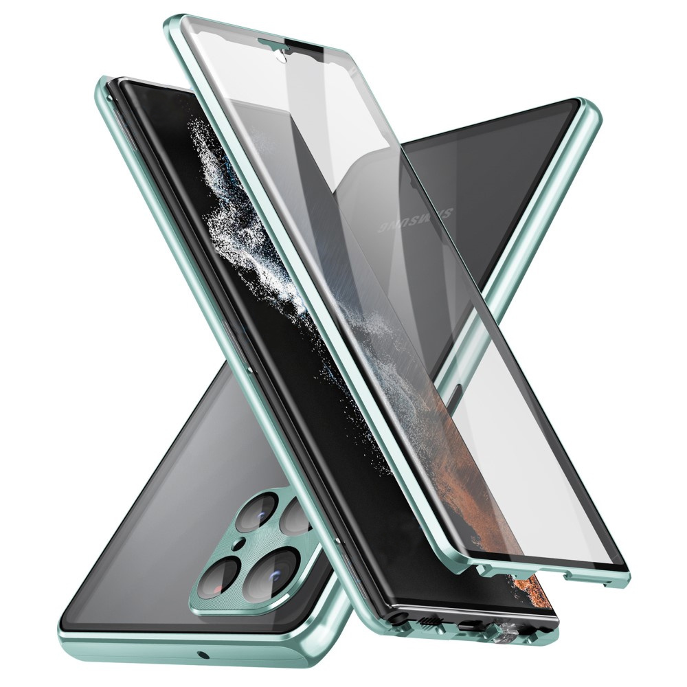 Samsung Galaxy S21 Ultra Hülle, Magnetisches Dualglas, Grün