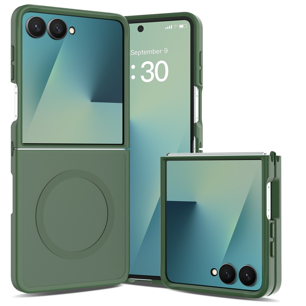 Rauchfarbene Schutzhülle Für Samsung Galaxy Z Flip 8, Skin Touch, Mit Magsafe, Grün
