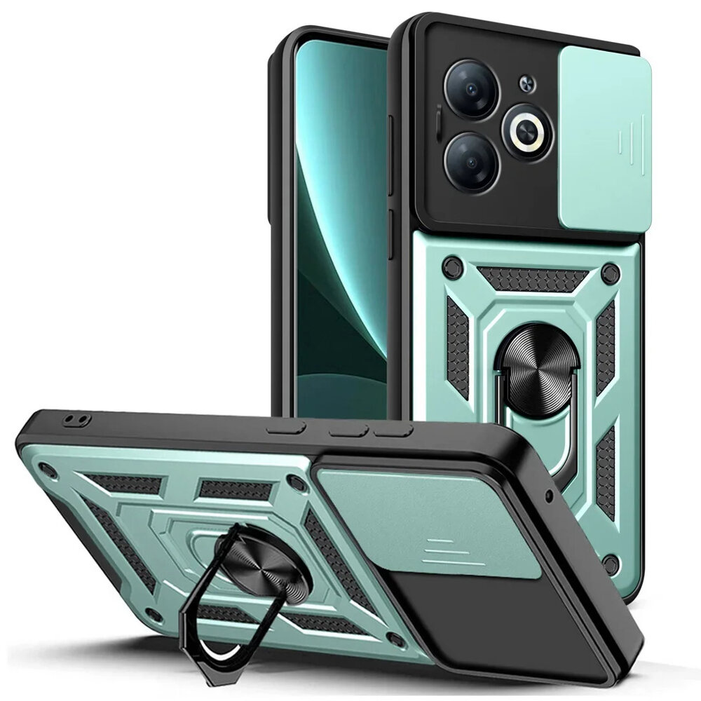 Gepanzerte Schutzhülle Für Infinix Hot 40i, Camshield Slide, Grün