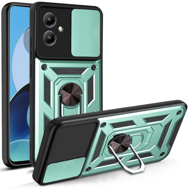 Gepanzerte Schutzhülle Für Motorola Moto G14, Camshield Slide, Grün
