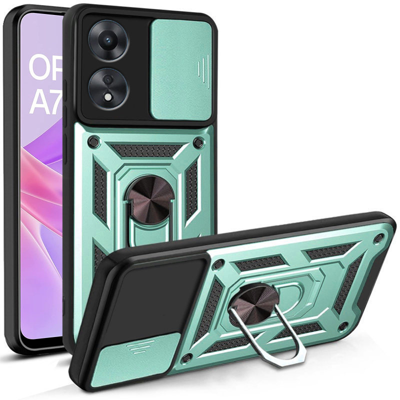Gepanzerte Schutzhülle Für Oppo A78 5g, Camshield Slide, Grün