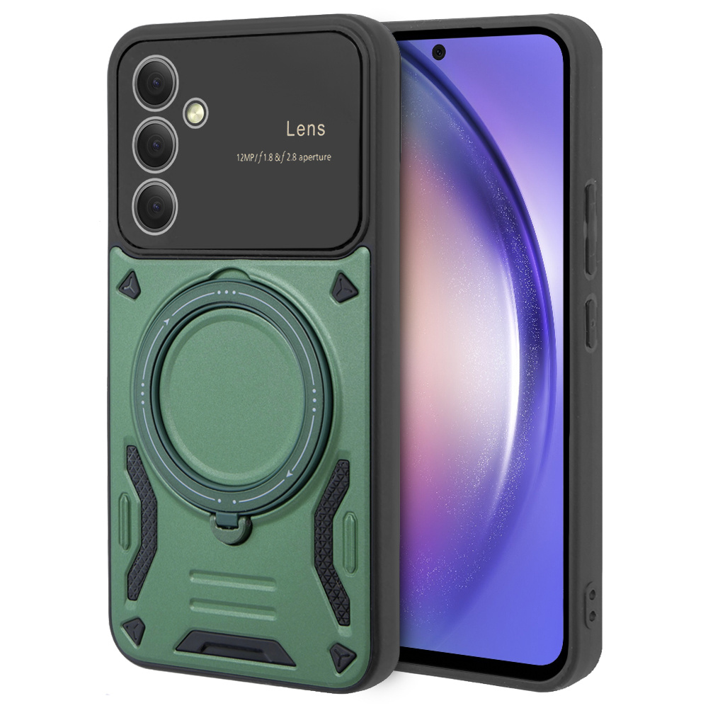 Gepanzerte Schutzhülle Für Samsung Galaxy A54 5g, Camshield Magsafe, Grün