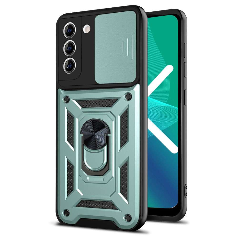 Schutzhülle Mit Schutzfunktion Für Samsung Galaxy S21 Fe, Camshield Slide, Grün