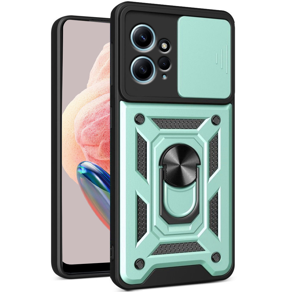 Schutzhülle Mit Schutzfunktion Für Xiaomi Redmi Note 12 4g, Camshield Slide, Grün